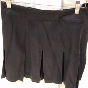 Blumarine Black Silk Skirt with Chiffon Inserts